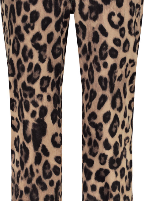 MONARI Brown Straight-Leg Leopard-Print Trousers | 809182