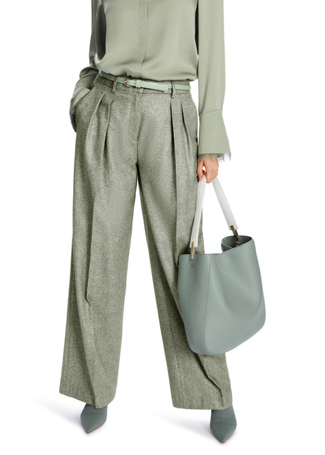 MARC CAIN Frozen Sage Wichita Herringbone Look Trousers
