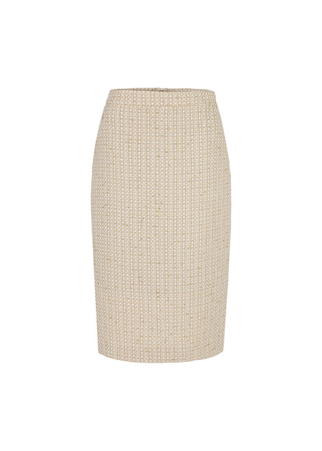 MARC CAIN Shiny Sand Skirt With Glitter Details