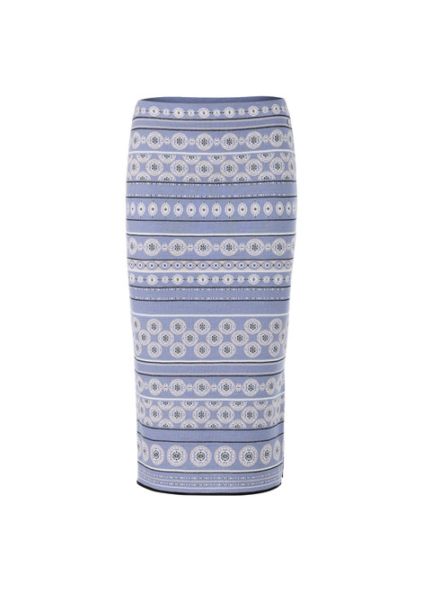 MARC CAIN COLLECTIONS Bluish Violet Knitted In Germany Tube Skirt | ZC 71.08 M18