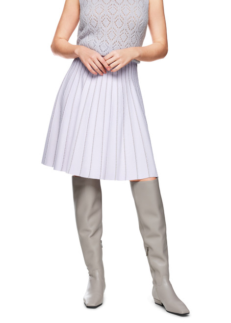 MARC CAIN COLLECTIONS Soft Lavender Knitted In Germany A-Line Skirt | ZC 71.09 M19