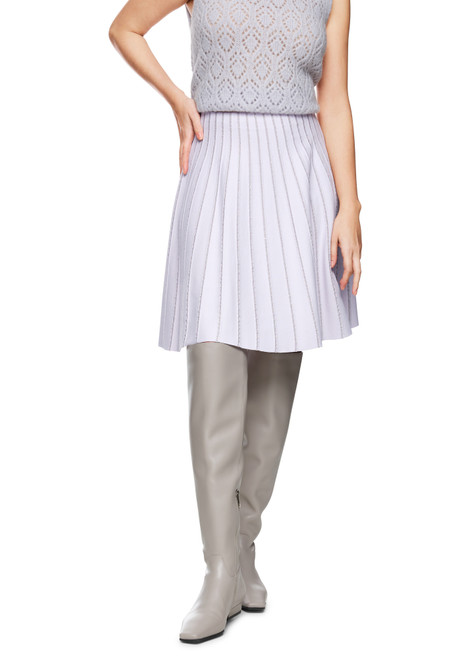 MARC CAIN COLLECTIONS Soft Lavender Knitted In Germany A-Line Skirt | ZC 71.09 M19