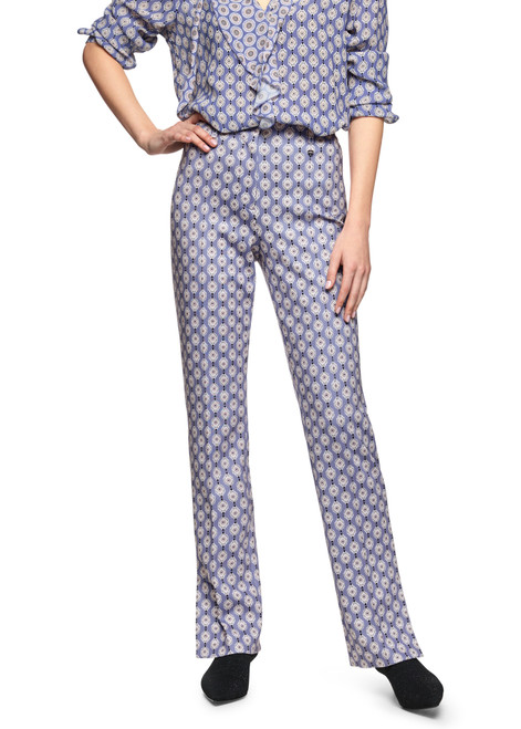 MARC CAIN COLLECTIONS Bluish Violet Fatsa Trousers In Scuba Jersey | ZC 81.08 J06