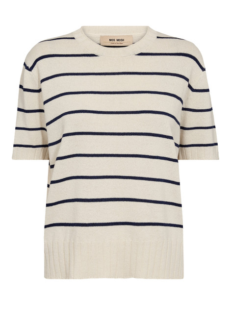 MOS MOSH Ecru Finlo Paper Ss Knit | 168650
