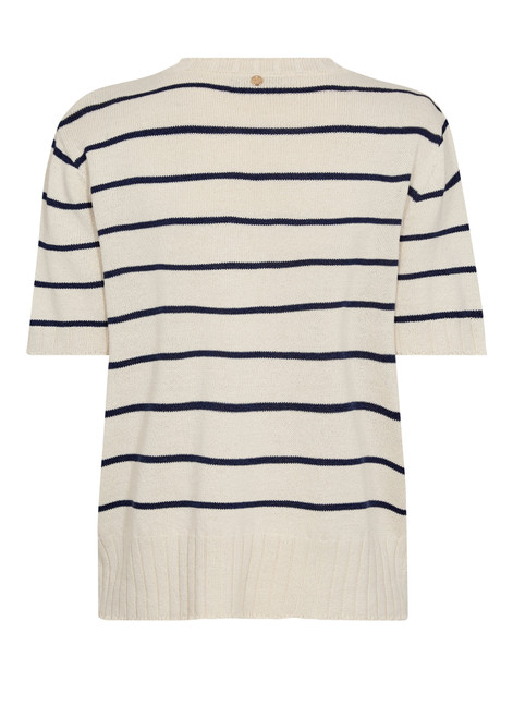 MOS MOSH Ecru Finlo Paper Ss Knit | 168650