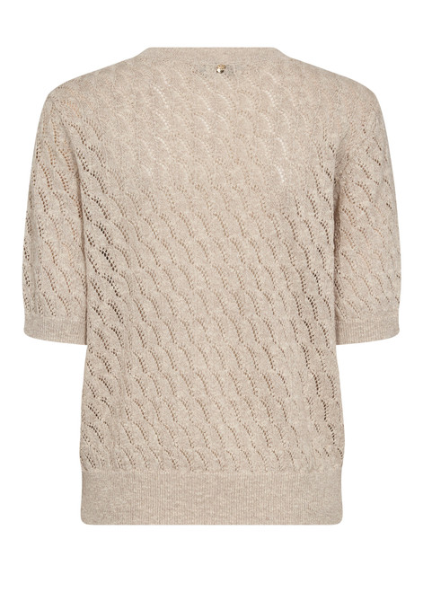 MOS MOSH Feather Gray Karin Marisol Ss Linen Knit | 168720