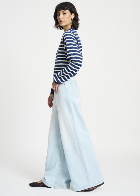 POM AMSTERDAM Blue Jeans - Jamy Baggy Wideleg Light Blue | SP9444