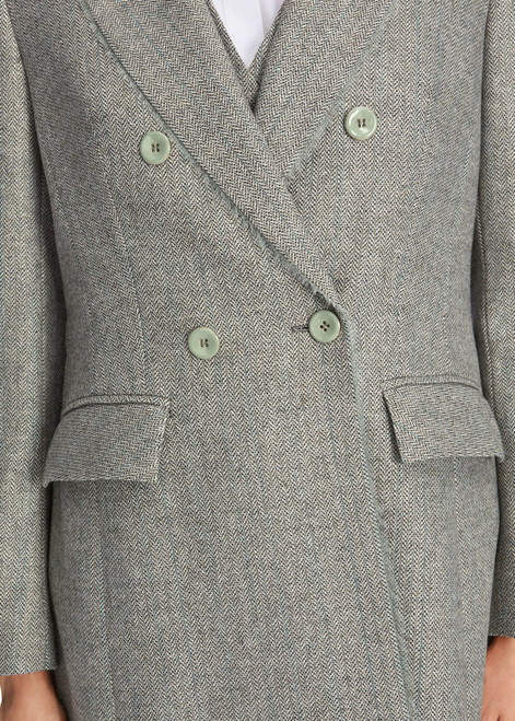 MARC CAIN COLLECTIONS Frozen Sage Herringbone Blazer | XC 34.19 W27