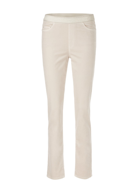 MARC CAIN Smoke Siena - Velvet Slip-On Trousers