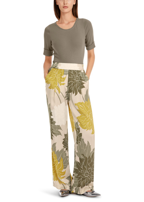 MARC CAIN COLLECTIONS Deep Pearl Wedi Fine Silk Trousers | YC 81.04 W12