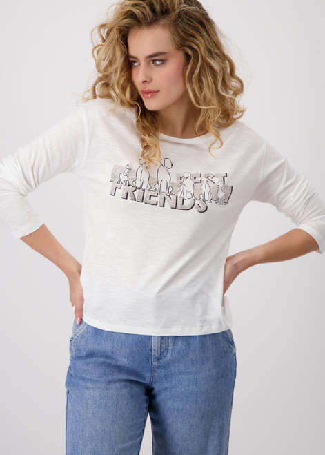 MONARI White Shirt With Dog Print | 409192