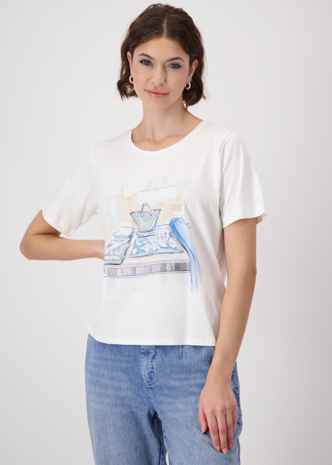 MONARI White T-Shirt With Lettering | 409417
