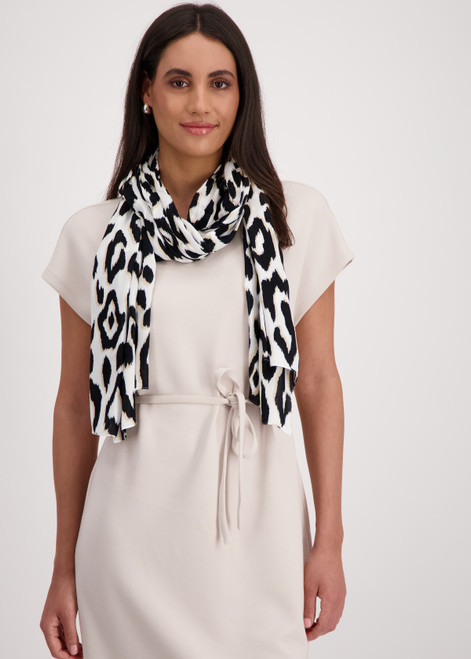 MONARI Brown Scarf With Leopard Pattern | 409443