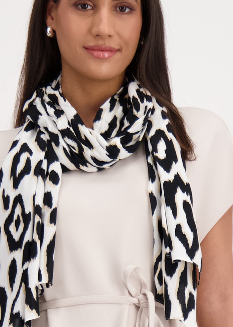 MONARI Brown Scarf With Leopard Pattern | 409443