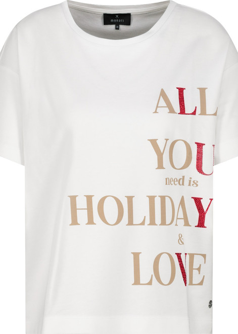 MONARI White T-Shirt With Lettering Print | 409683