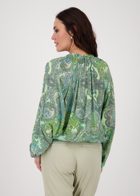 MONARI Green Blouse With Paisley Pattern | 409688
