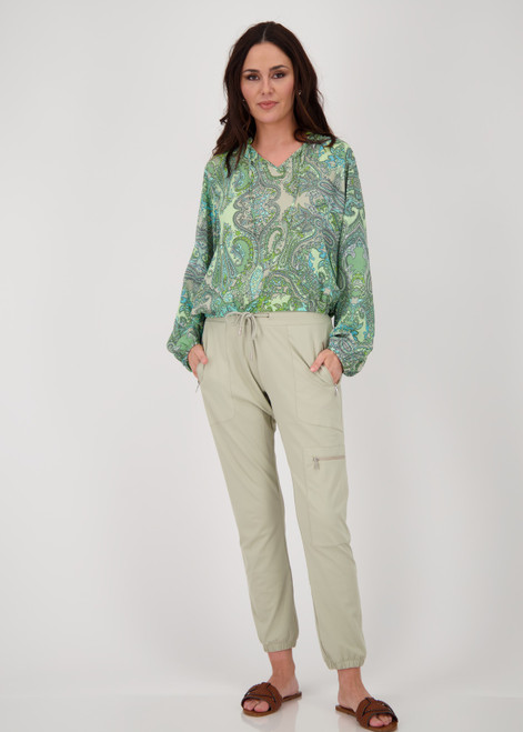 MONARI Green Blouse With Paisley Pattern | 409688
