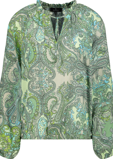 MONARI Green Blouse With Paisley Pattern | 409688