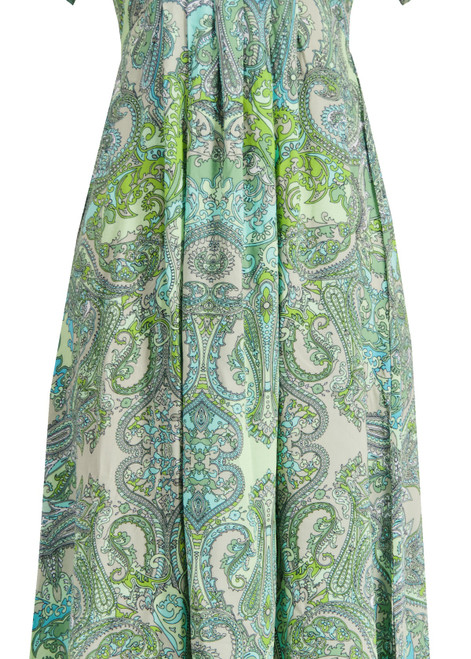 MONARI Green Maxi Dress With Paisley Pattern | 409871