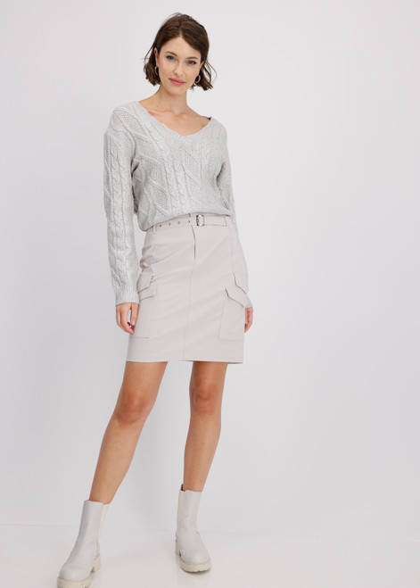 MONARI Beige Cargo Miniskirt | 807790