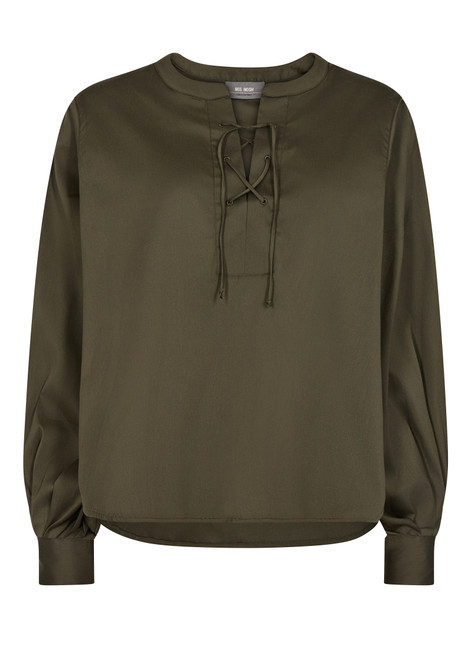 MOS MOSH Forest Night Yen Tie Blouse | 152560