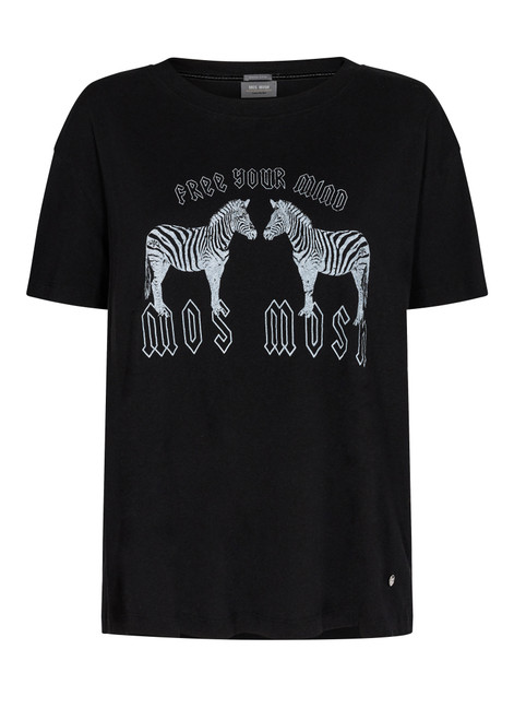 MOS MOSH Black Lucien O-Ss Tee | 154070