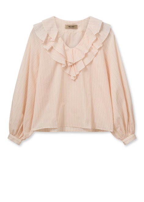 MOS MOSH Begonia Pink Kela Stripe Blouse | 160200