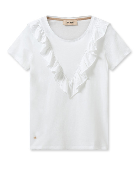 MOS MOSH White Lobo O-Ss Flounce Tee | 161000