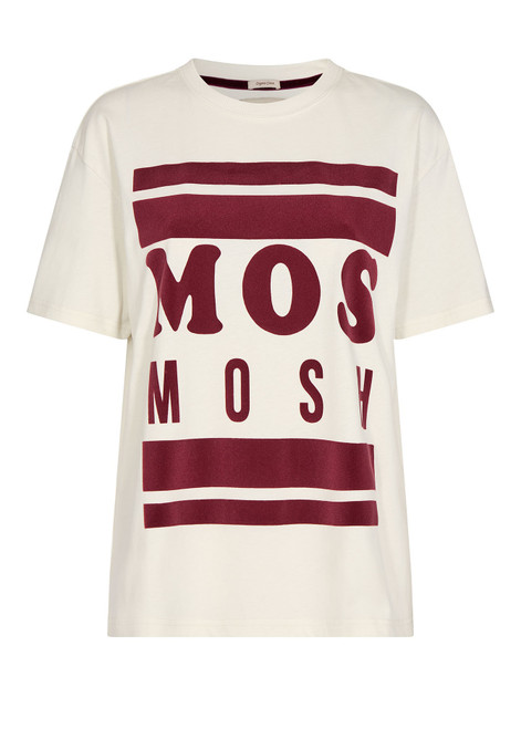 MOS MOSH Ecru Candi O-Ss Flock Tee | 146150