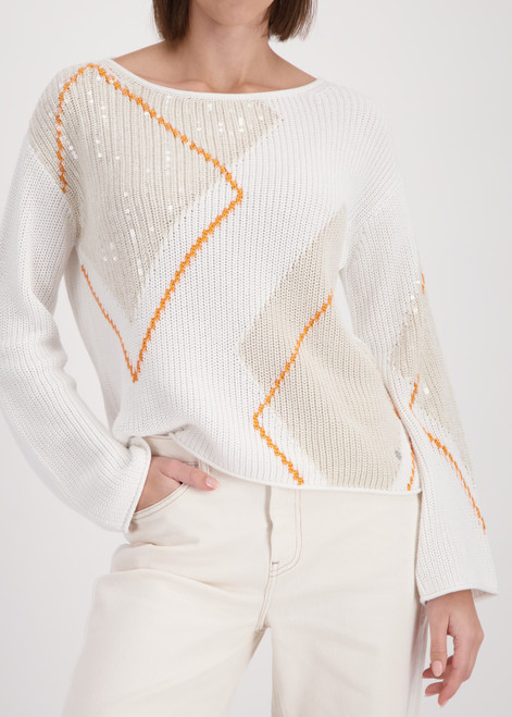 MONARI White Diamond-Patterned Jumper | 410281