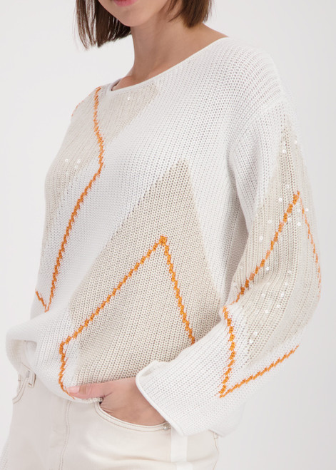 MONARI White Diamond-Patterned Jumper | 410281