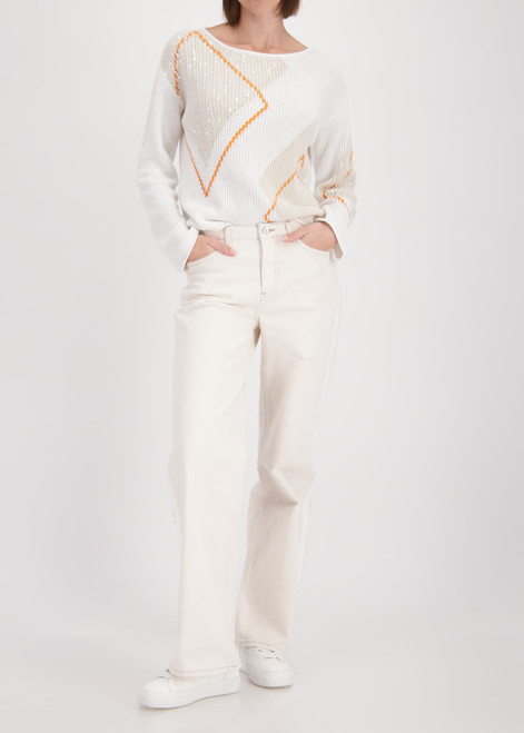 MONARI White Diamond-Patterned Jumper | 410281
