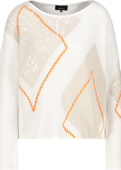 MONARI White Diamond-Patterned Jumper | 410281