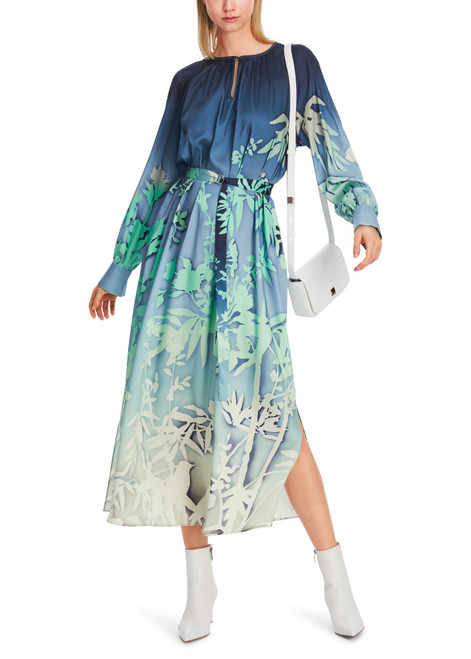 MARC CAIN Soft Malachite Maxi Dress With Floral Print | XC2107W23