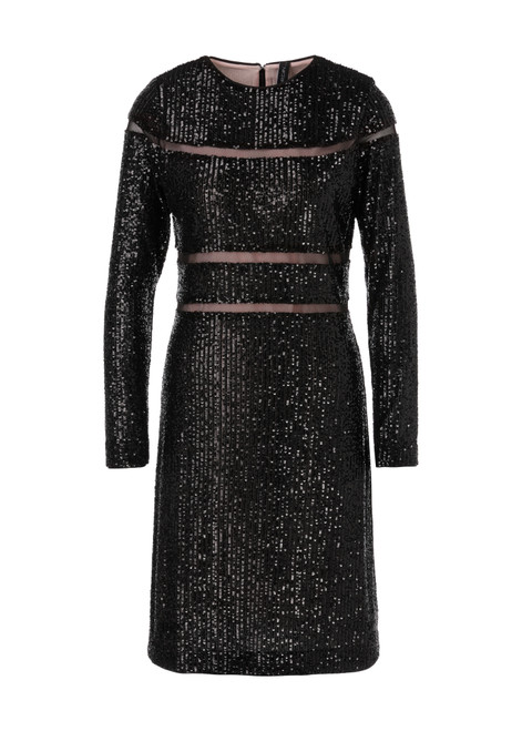 MARC CAIN Black Sequin Dress | XG2113W14