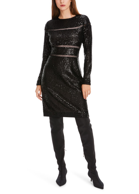 MARC CAIN Black Sequin Dress | XG2113W14