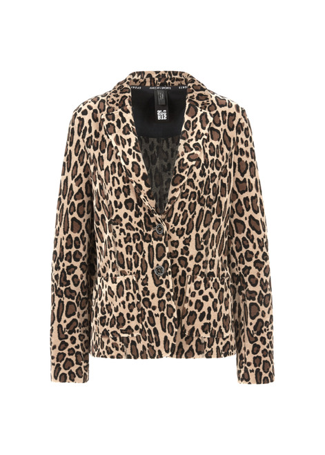 MARC CAIN Soft Moon Rock Body-Hugging Blazer In Nicki Velvet | XS3406J31
