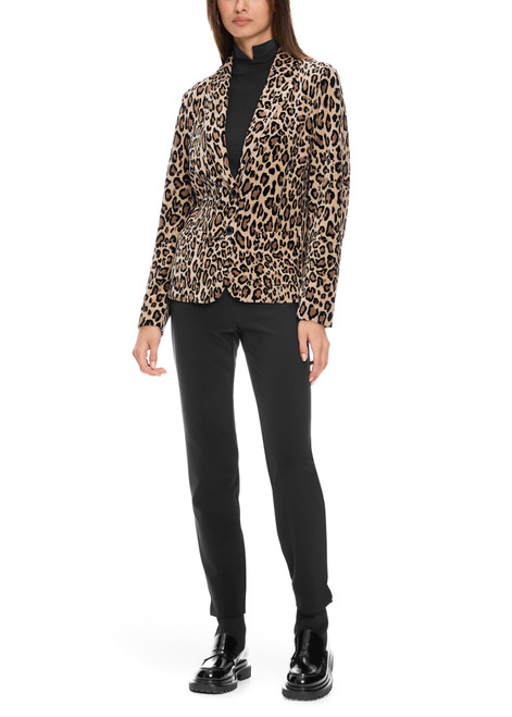 MARC CAIN Soft Moon Rock Body-Hugging Blazer In Nicki Velvet | XS3406J31