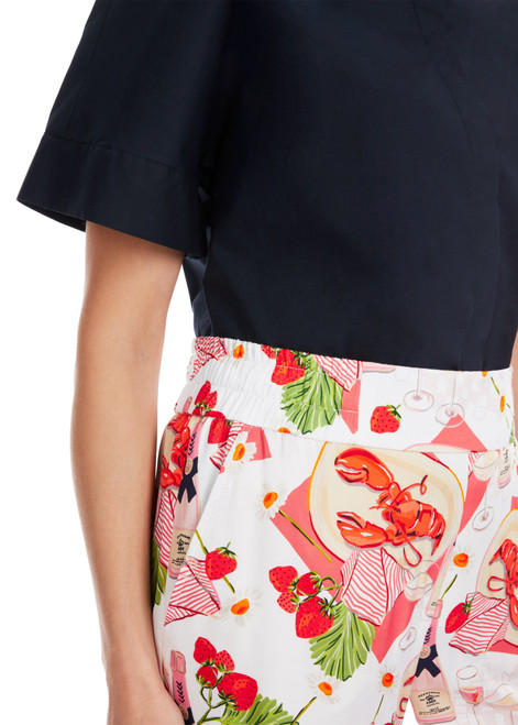 MARC CAIN ADDITIONS Deep Coral Washington Viscose Trousers | YA 81.51 W23