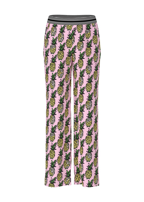 MARC CAIN SPORTS Fresh Pink Washington Pineapple Print Trousers | YS 81.68 W62