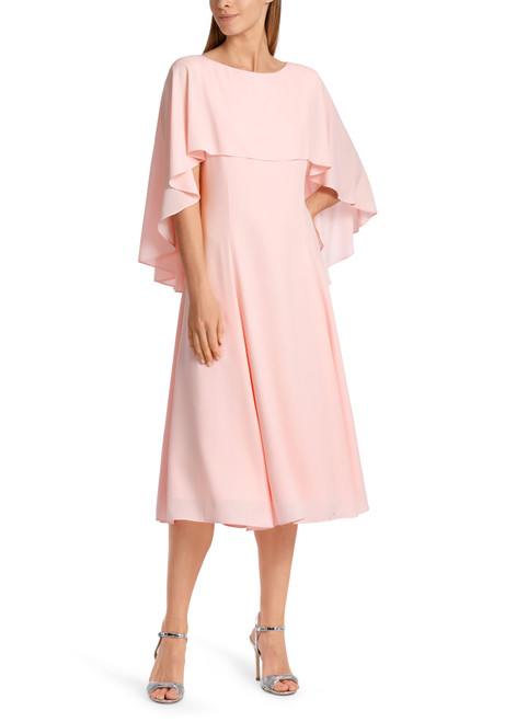 MARC CAIN Elegant Dress With A Flowing Layered Design And Butterfly Sleeves | WC2170W90