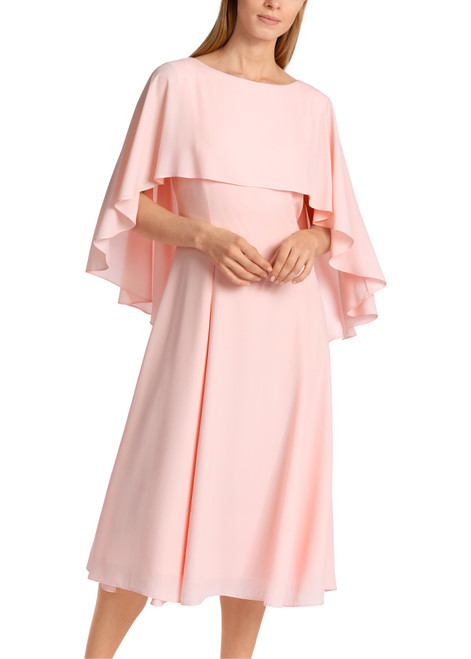 MARC CAIN Elegant Dress With A Flowing Layered Design And Butterfly Sleeves | WC2170W90