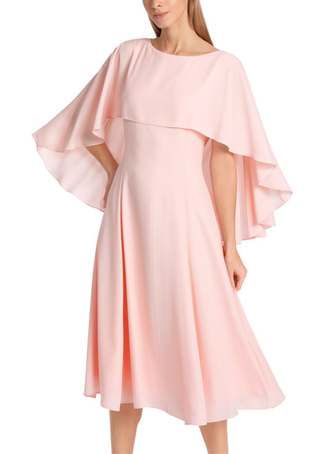 MARC CAIN Elegant Dress With A Flowing Layered Design And Butterfly Sleeves | WC2170W90