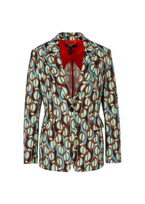 MARC CAIN Figure-Hugging Blazer With A Bold Graphic Design | WC3405J01