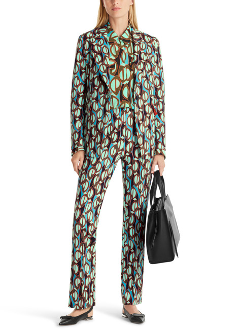 MARC CAIN Figure-Hugging Blazer With A Bold Graphic Design | WC3405J01