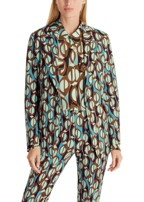 MARC CAIN Figure-Hugging Blazer With A Bold Graphic Design | WC3405J01