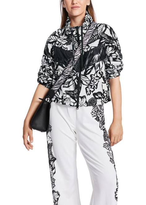 MARC CAIN White and Black Ladies Outdoor Jacket | WS1206W21