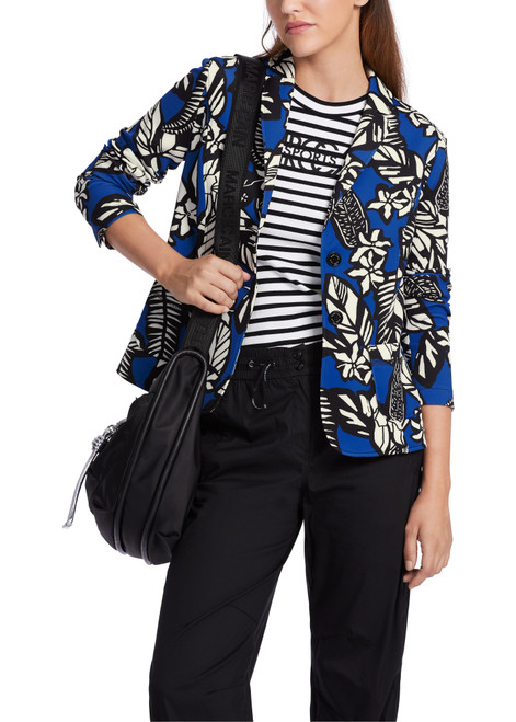 MARC CAIN Brtrylbl Patterned Blazer In Scuba Jersey | WS3408J11