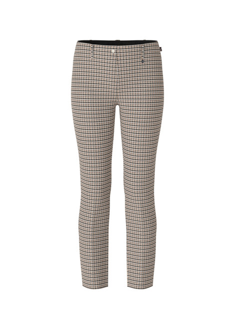 MARC CAIN Smoke Sydney - Slim Trousers In Check | XC8111J47