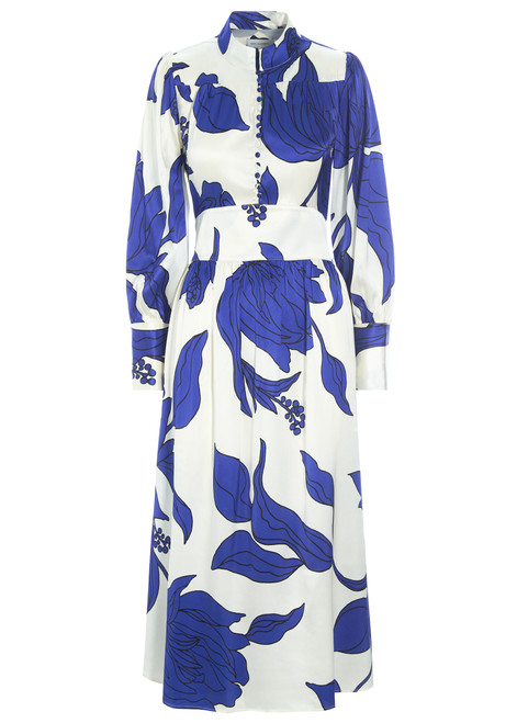 DEA KUDIBAL DTR COBALT DRESS WITH WAISTBAND | 0360124